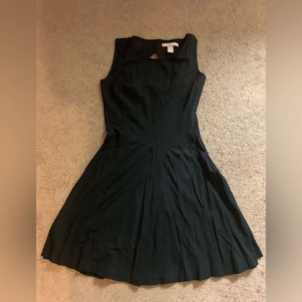 Banana republic size 0 black skater fit and flare dress